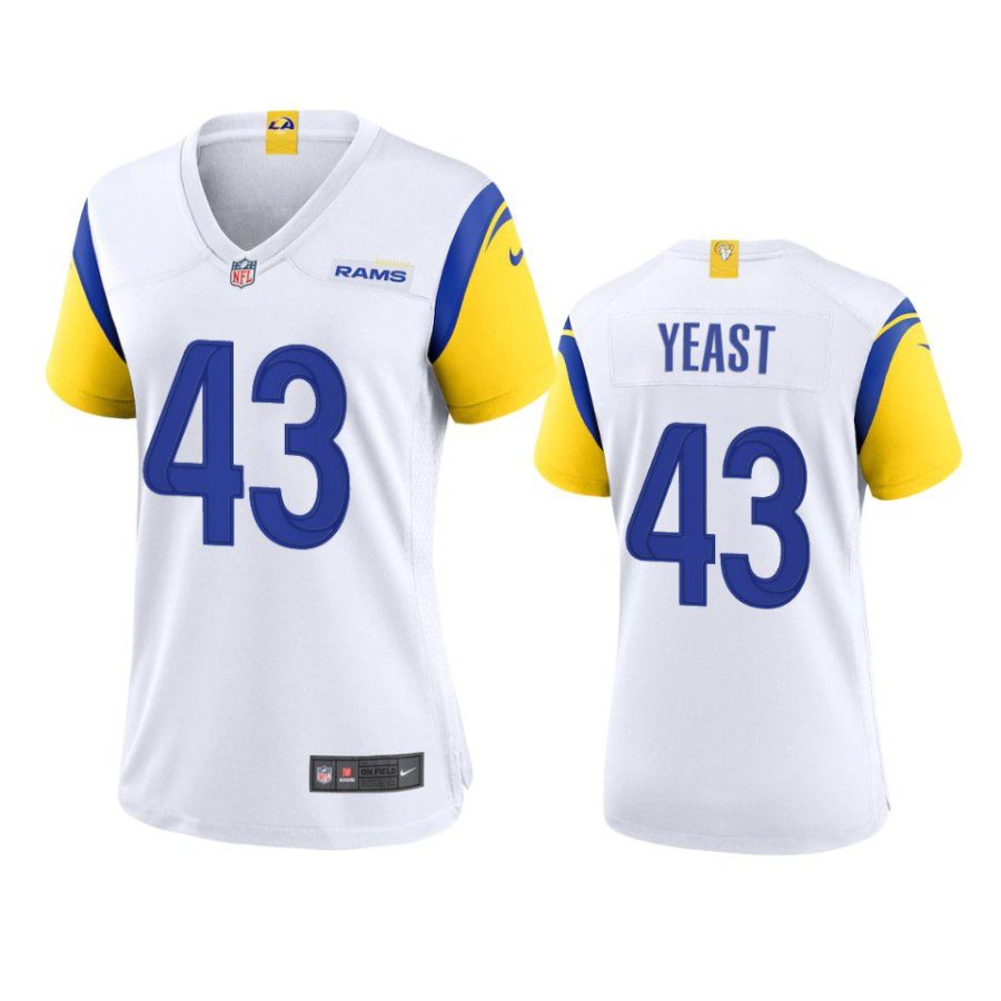 women russ yeast rams alternate game white jersey