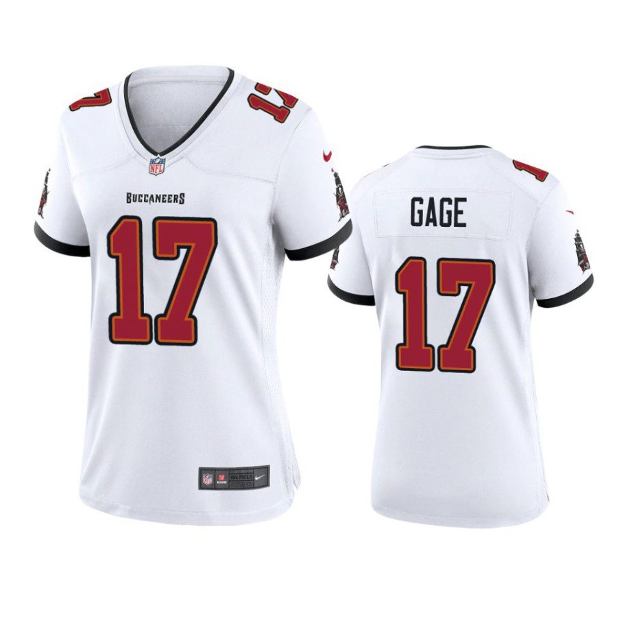 women russell gage buccaneers game white jersey