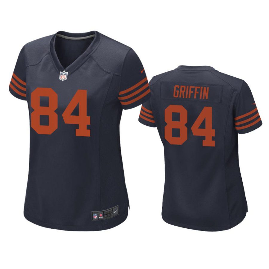 women ryan griffin bears throwback game navy jersey