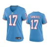 women ryan tannehill titans oilers throwback game light blue jersey