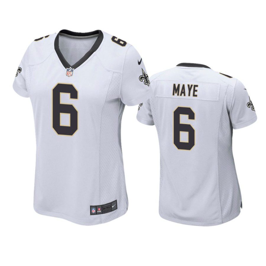 women saints marcus maye game white jersey