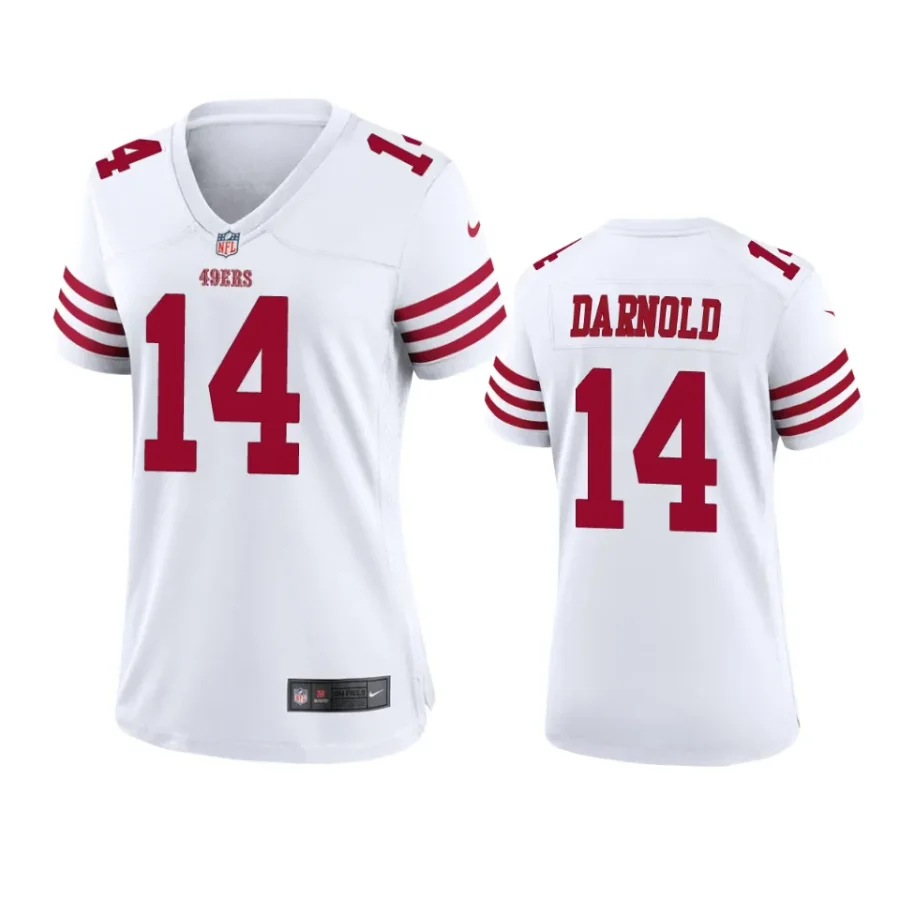 women sam darnold 49ers white game jersey