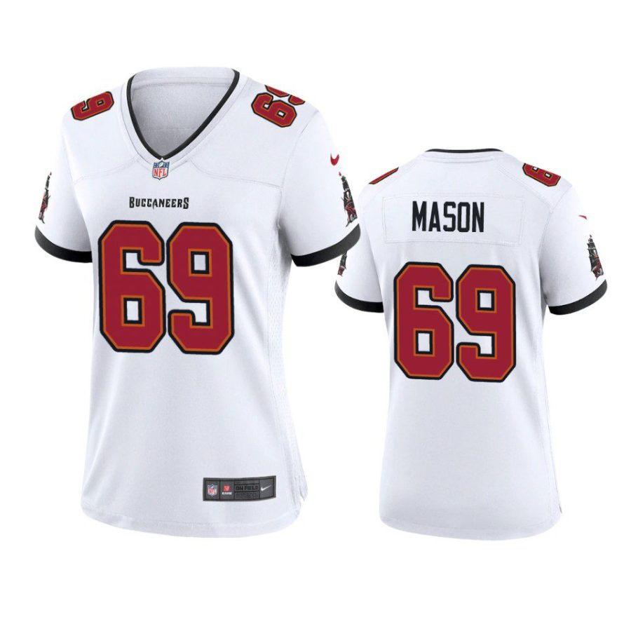 women shaq mason buccaneers game white jersey