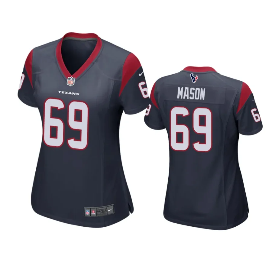 women shaq mason texans navy game jersey