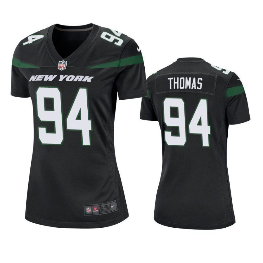 women solomon thomas jets game black jersey