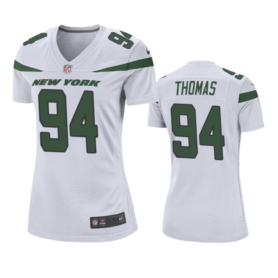 women solomon thomas jets game white jersey