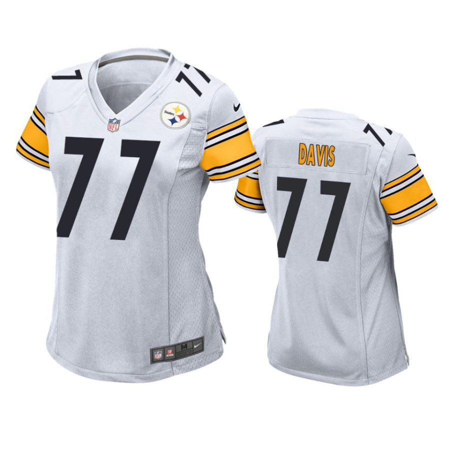 women steelers jesse davis game white jersey