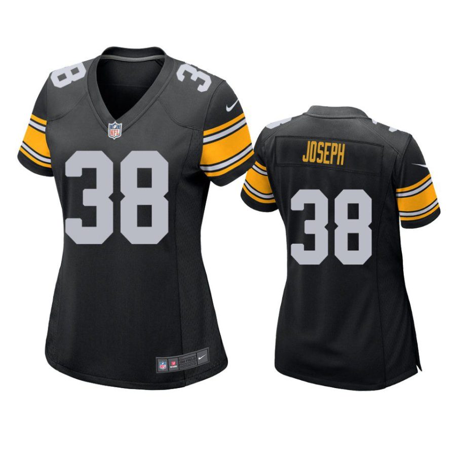 women steelers karl joseph game black jersey