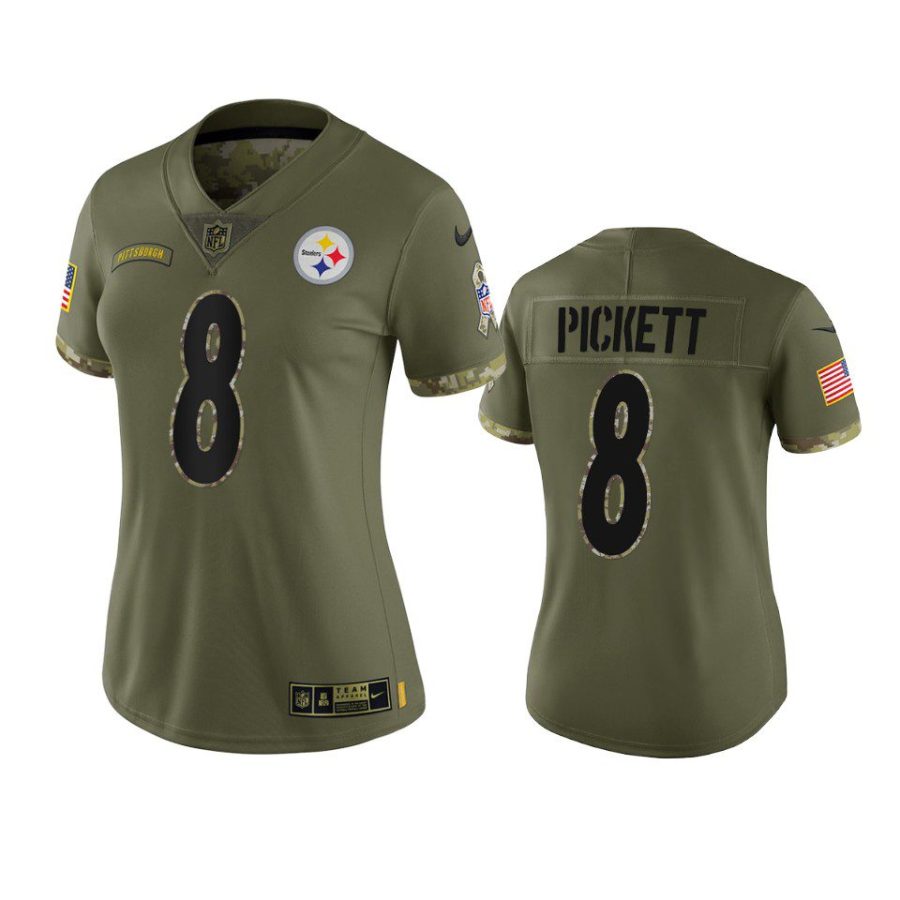 women steelers kenny pickett olive limited 2022 salute to service jersey