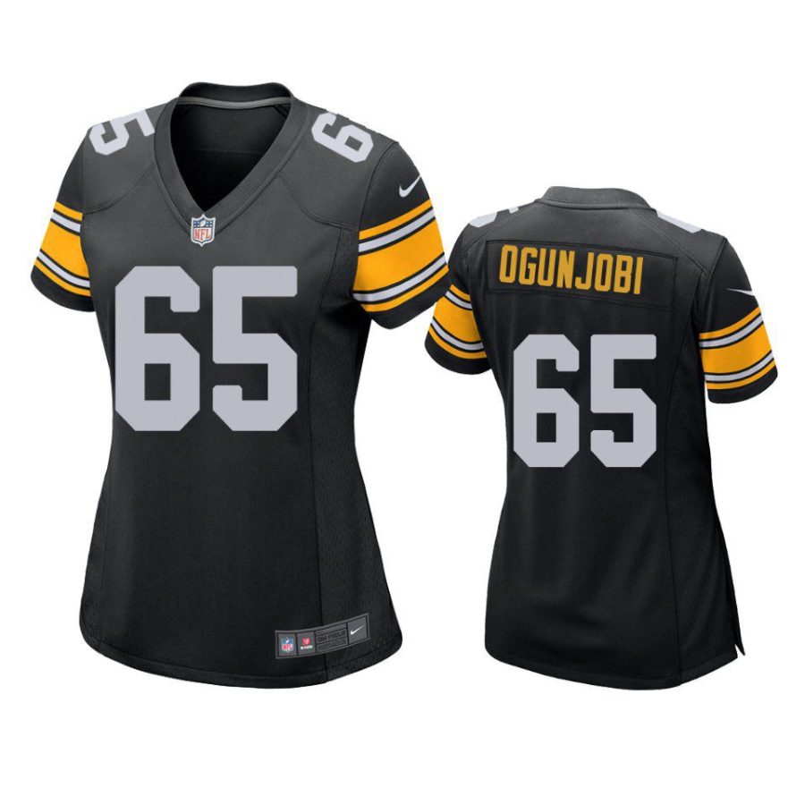 women steelers larry ogunjobi game black jersey