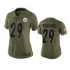 women steelers levi wallace olive limited 2022 salute to service jersey