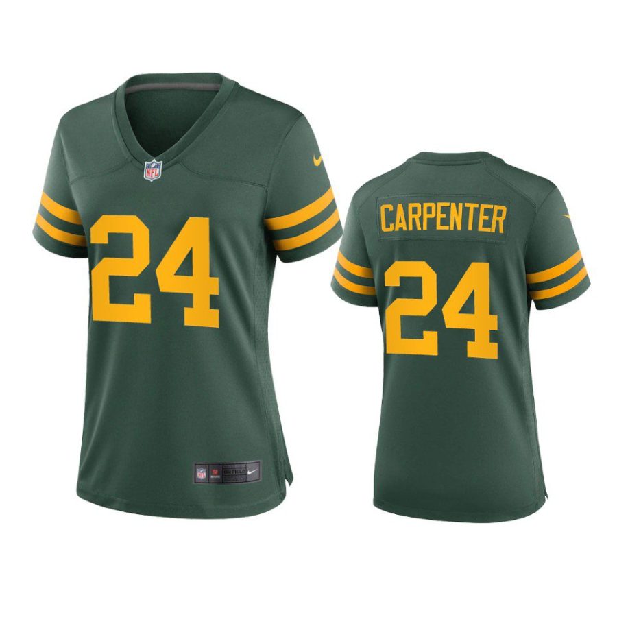 women tariq carpenter packers alternate game green jersey