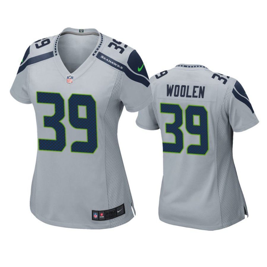 women tariq woolen seahawks game gray jersey