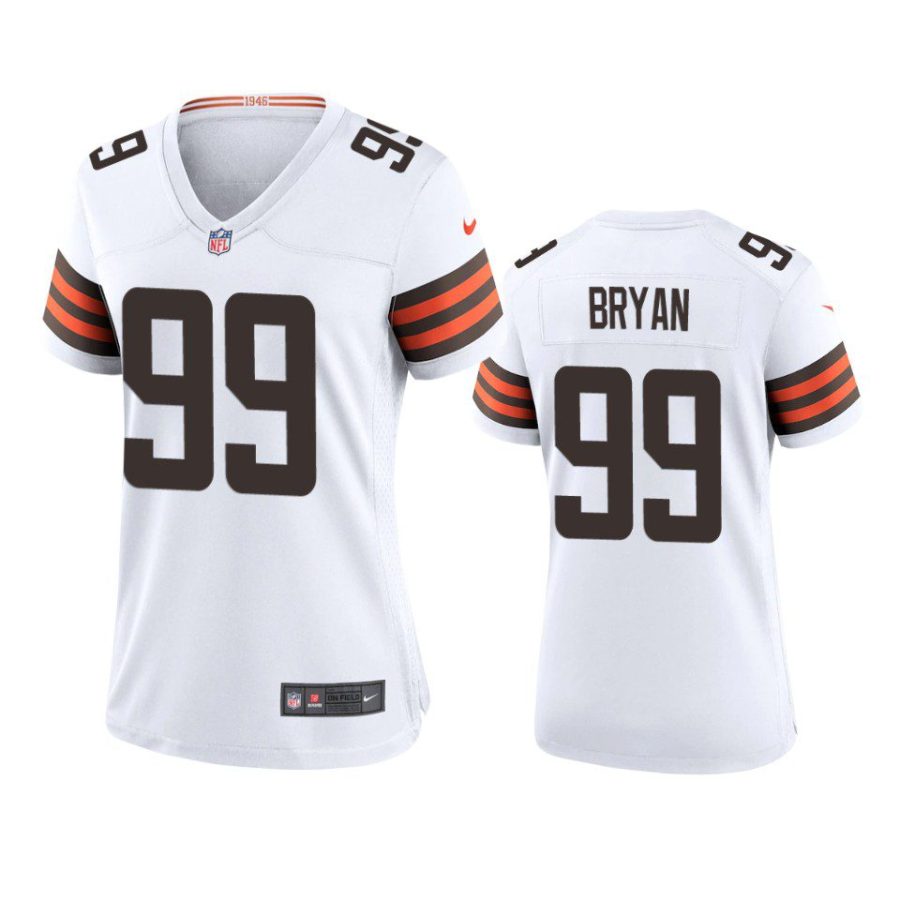 women taven bryan browns game white jersey