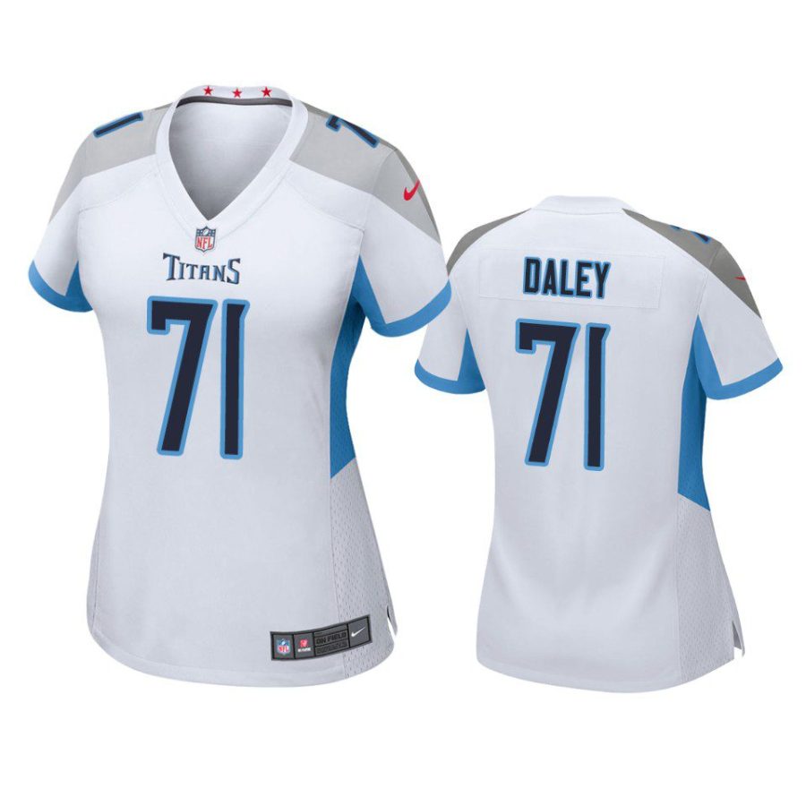 women titans dennis daley game white jersey