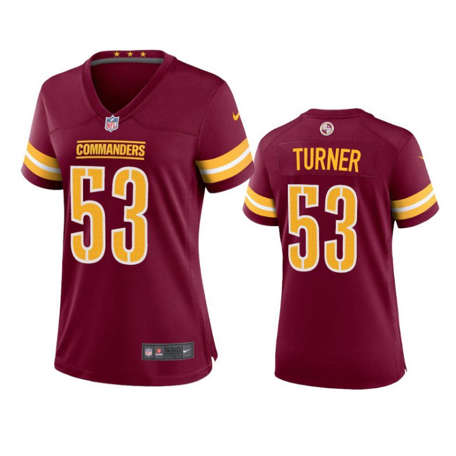 women trai turner commanders burgundy game jersey