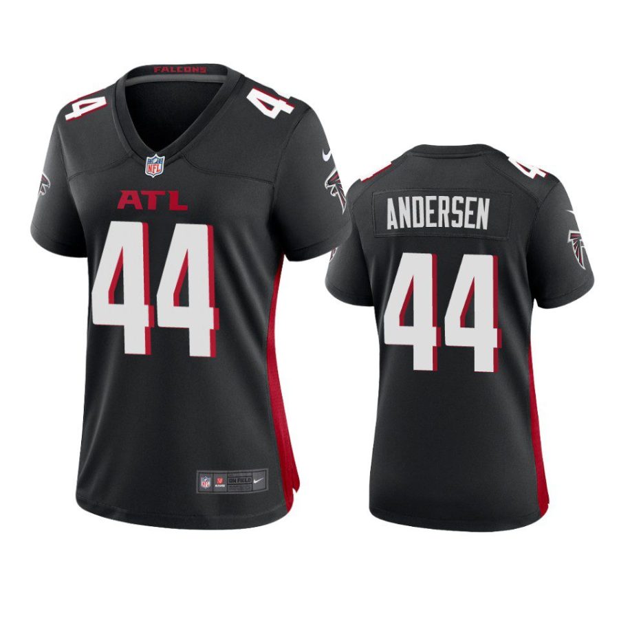 women troy andersen falcons game black jersey