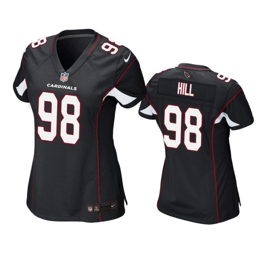 women trysten hill cardinals black game jersey