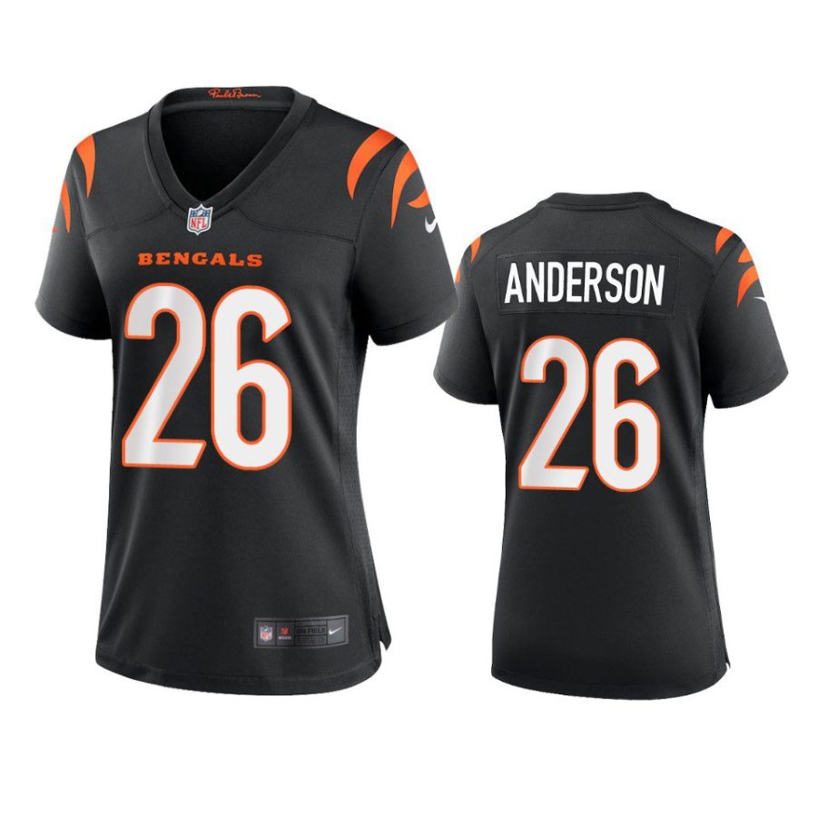 women tycen anderson bengals game black jersey