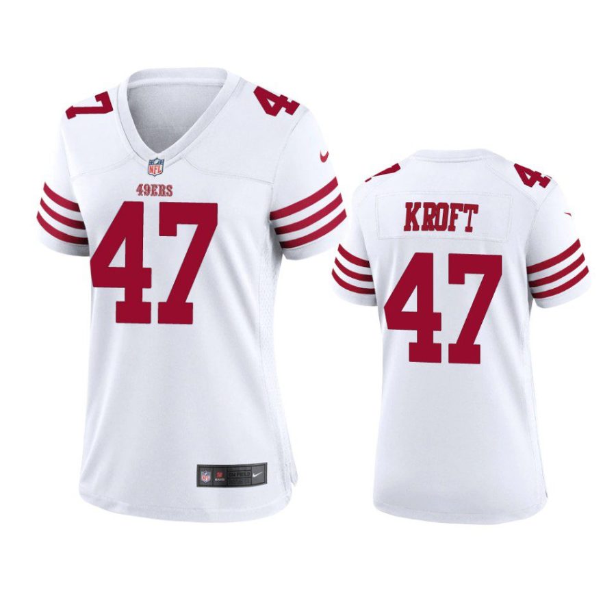 women tyler kroft 49ers game white jersey