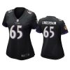 women tyler linderbaum ravens game black jersey