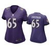 women tyler linderbaum ravens game purple jersey