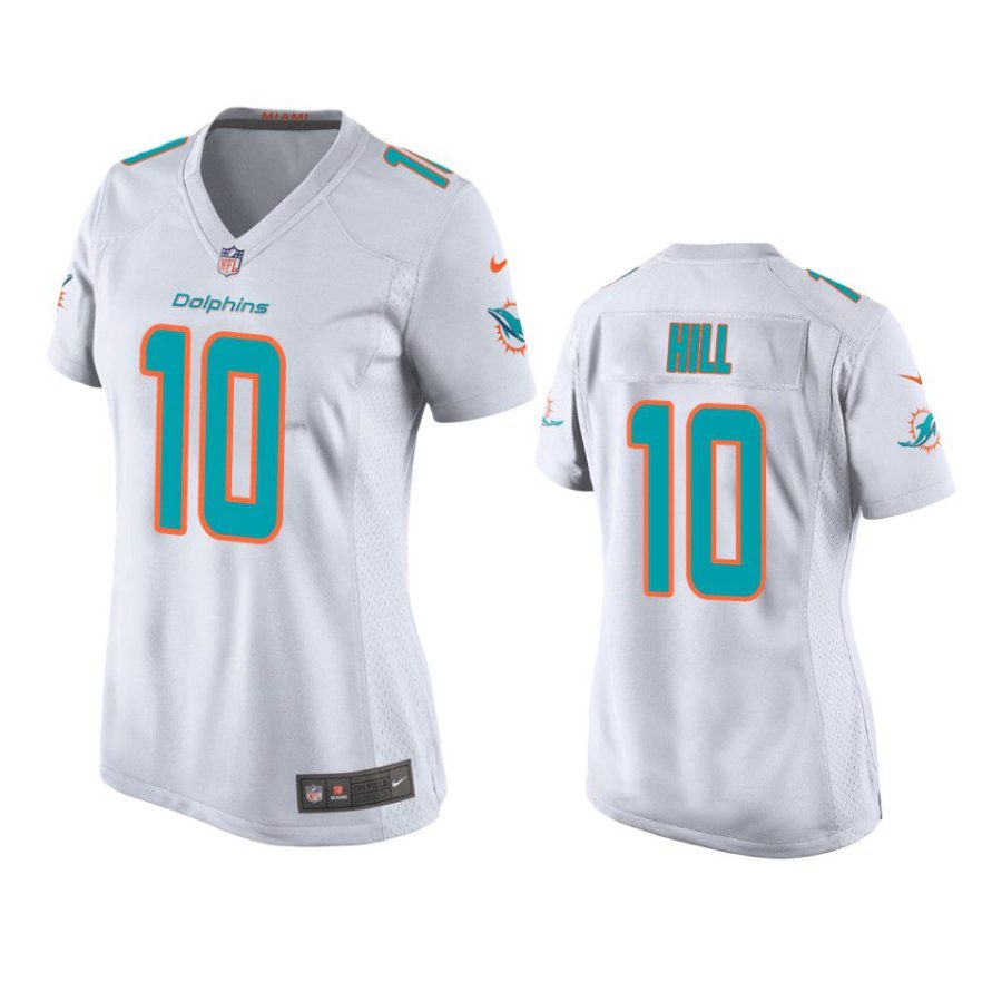 women tyreek hill dolphins game white jersey