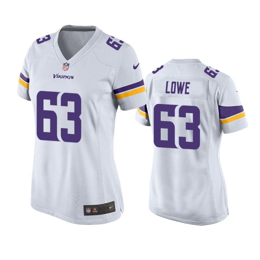 women vederian lowe vikings game white jersey