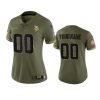 women vikings custom olive limited 2022 salute to service jersey