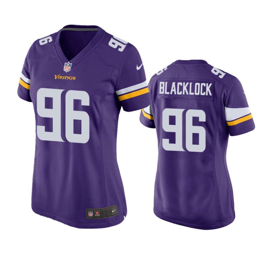 women vikings ross blacklock game purple jersey