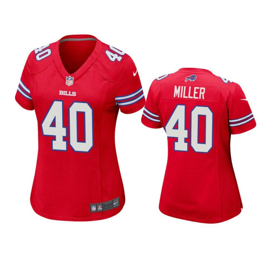 women von miller bills game red jersey