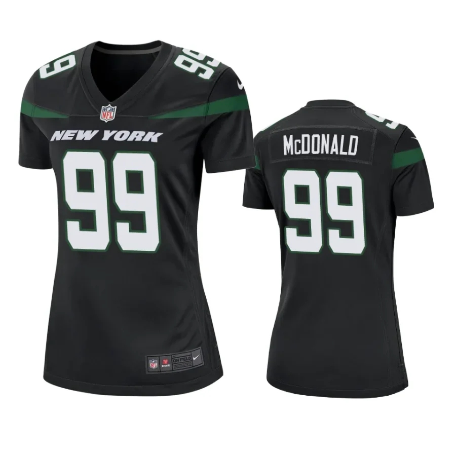 women will mcdonald jets black game jersey