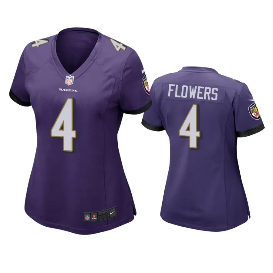 women zay flowers ravens game purple jersey