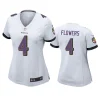 women zay flowers ravens game white jersey