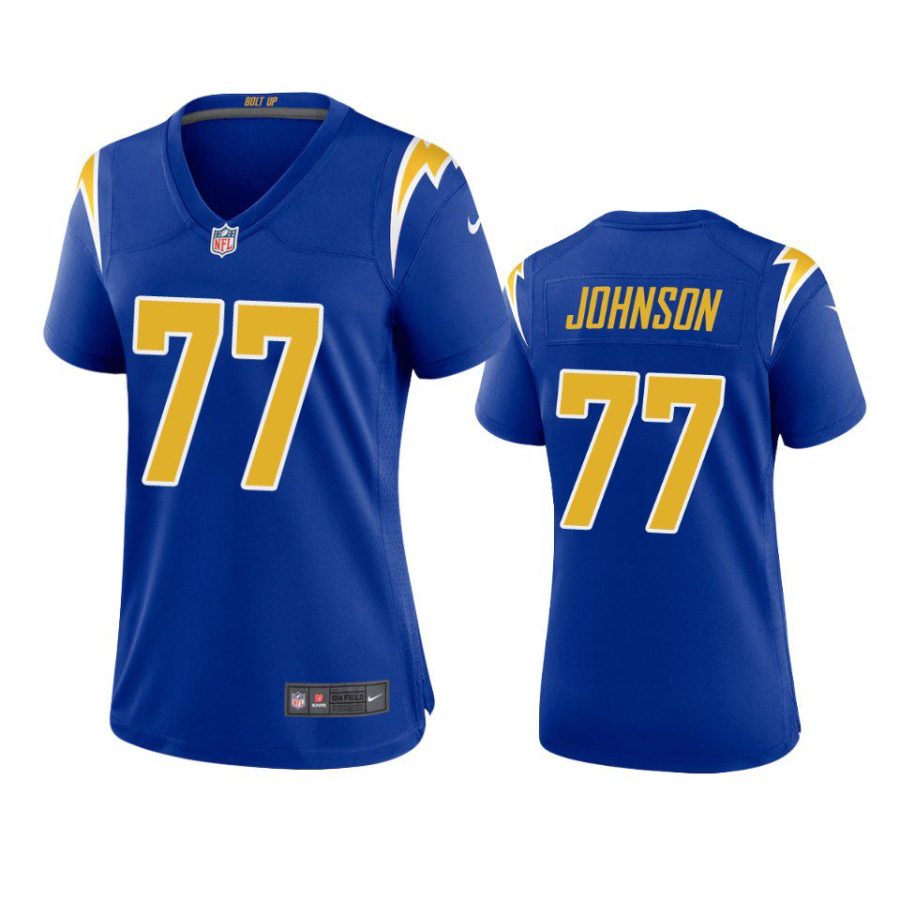 women zion johnson chargers alternate game royal jersey