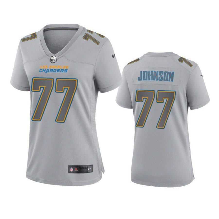 women zion johnson chargers atmosphere fashion game gray jersey