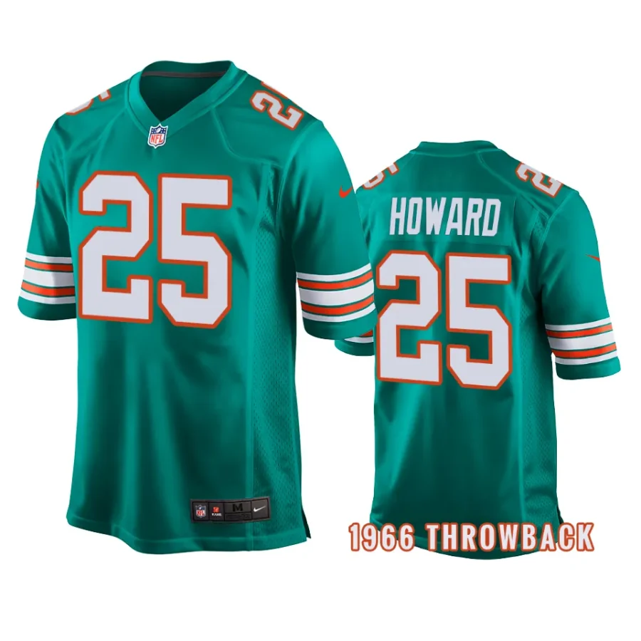 xavien howard dolphins aqua 1966 throwback jersey