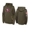 youth 49ers olive 2022 salute to service hoodie