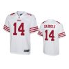 youth 49ers sam darnold game white jersey