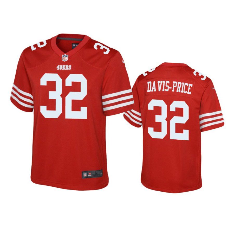 youth 49ers tyrion davis price game scarlet jersey