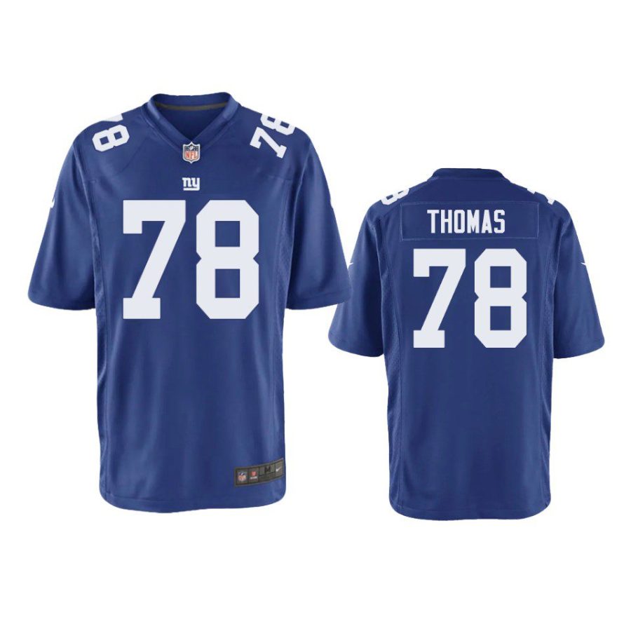 youth andrew thomas giants royal game jersey