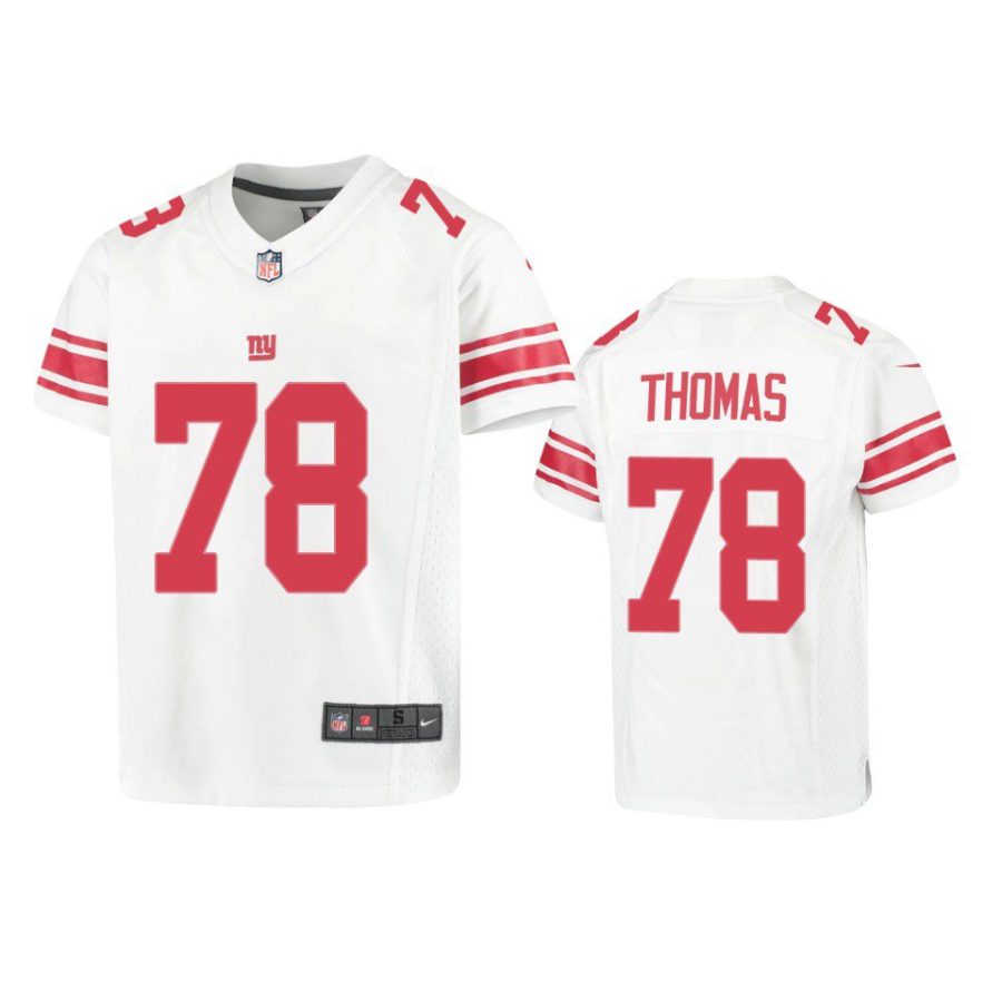 youth andrew thomas giants white game jersey