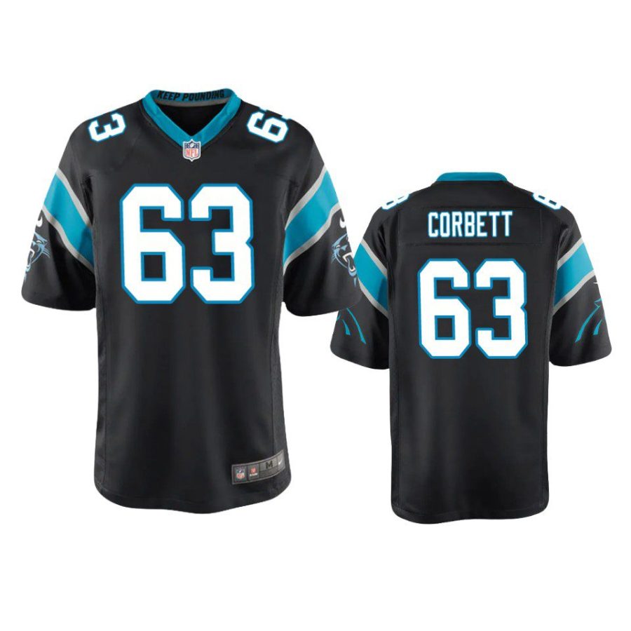 youth austin corbett panthers black game jersey