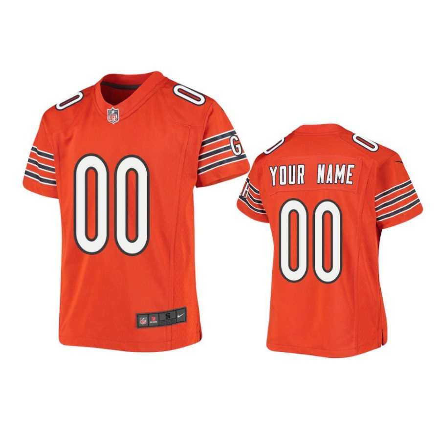 youth bears custom game orange jersey