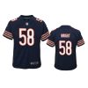 youth bears darnell wright game navy jersey