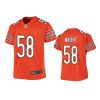 youth bears darnell wright game orange jersey