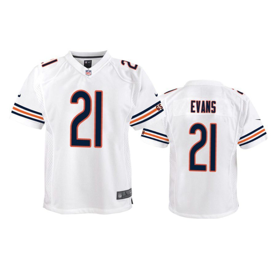 youth bears darrynton evans game white jersey