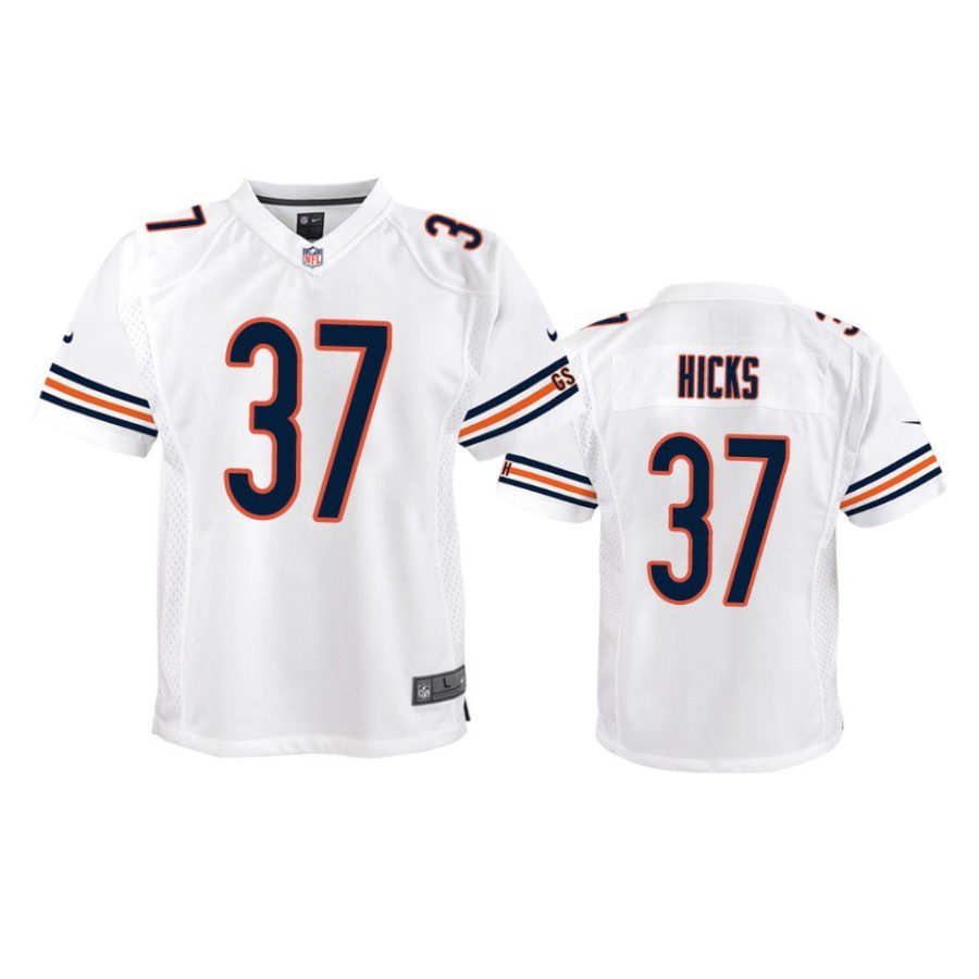 youth bears elijah hicks game white jersey