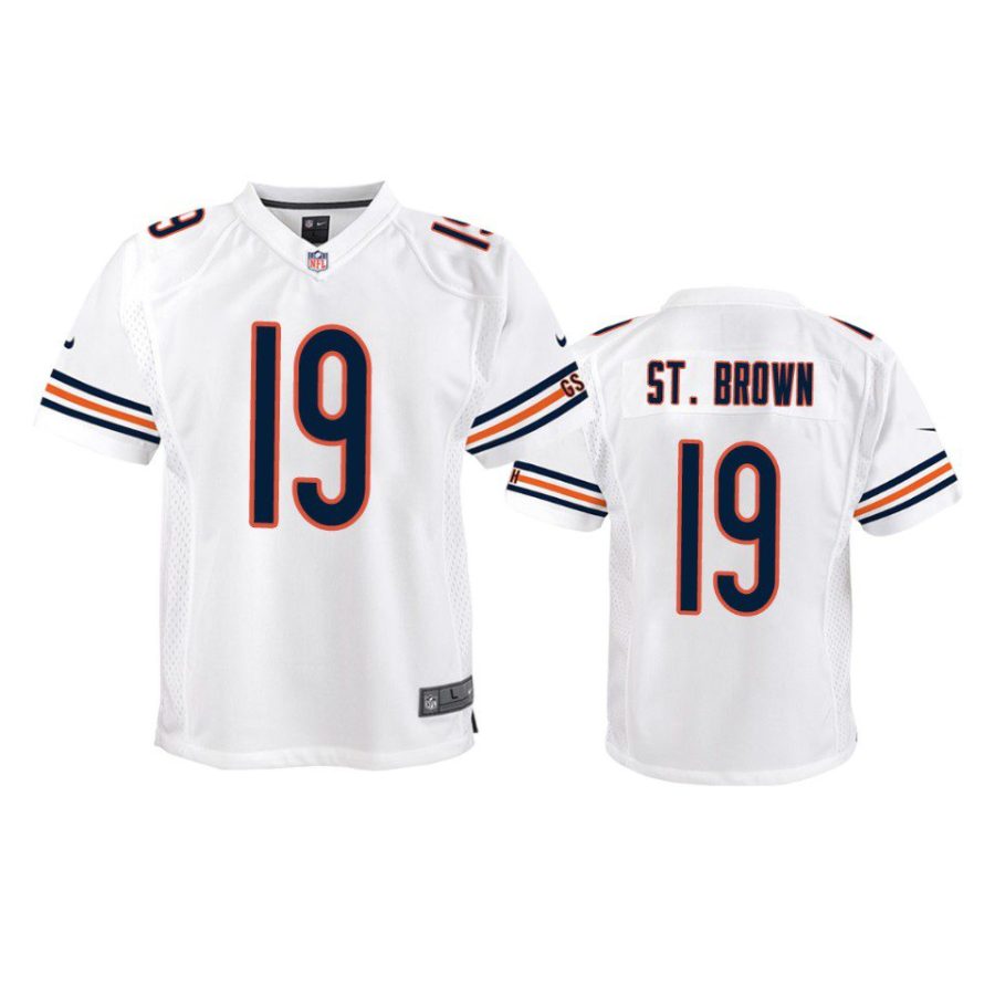 youth bears equanimeous st. brown game white jersey