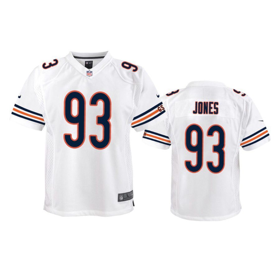 youth bears justin jones game white jersey